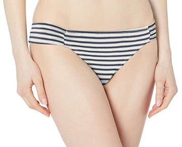 Carve Designs Womens Cardiff Bottom, Dash Stripe, Size XL Swimwear Black