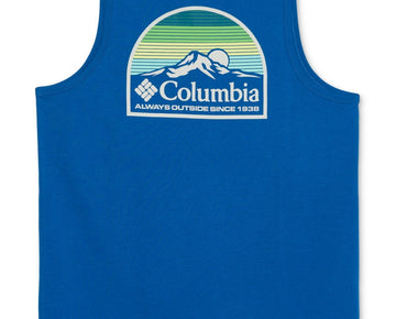 Columbia Mens Regular fit Short Sleeve Graphic Tank Top Shirt Large Blue