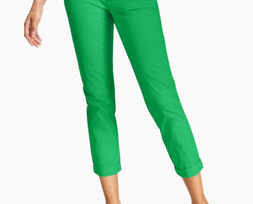 Tommy Hilfiger TH Flex Hampton Cuffed Chino Straight-Leg Pants Green Size 18 $60