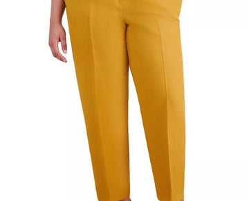 Kasper Mid Rise Straight-Le Butterscotcch YELLOW Plus Size 14W MSRP $89
