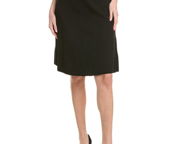 Anne Klein womens Directional Rib Skirt, Size S, Black MSRP $99