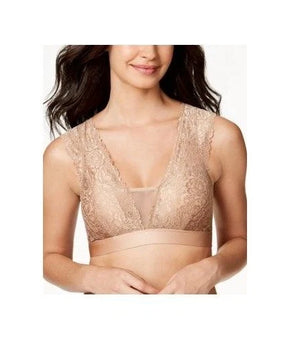INC International Concepts Bralette Womens Size S Beige Lace Wireless Pullover