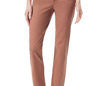 Gloria Vanderbilt Womens S Cotton Straight Leg Pants Brown Size 4