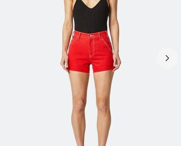 Hudson Jeans womens Cotton Carpenter Shorts Red Size 27