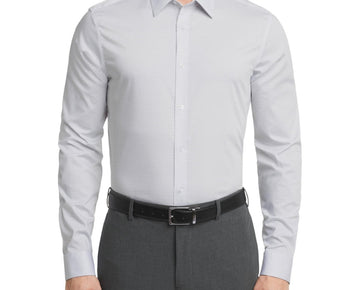 Calvin Klein Men Slim fit Dress Shirt Medium 15.5 in 32-33 Grey