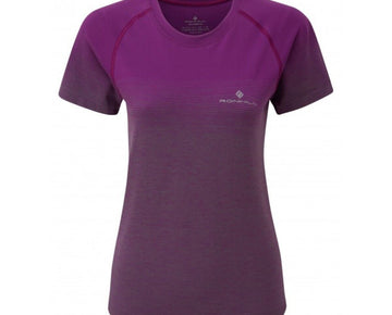 Ronhill Women's Infinity Marathon Tee Running Top Purple Size XXS/XS