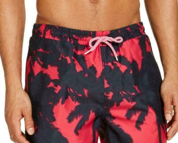 INC Mens Swimwear Large Trunks Quick-Dry Abstract Print Black Size L MSRP $50