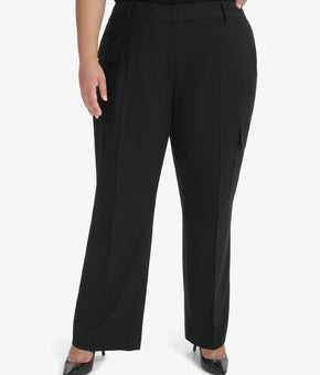 DKNY Plus Size Cargo Flare-Leg Pants Black Size 18W MSRP $119