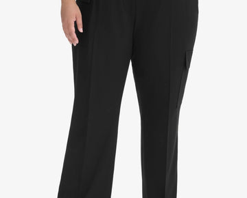 DKNY Plus Size Cargo Flare-Leg Pants Black Size 18W MSRP $119