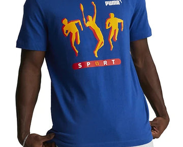 Puma Men's Vintage Sport Regular-Fit Logo Graphic T-Shirt Blue Size 2XL MSRP $25