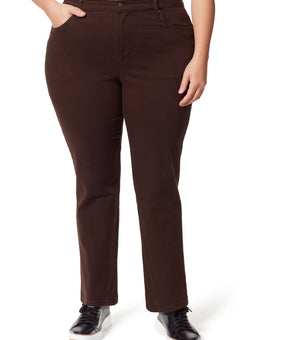 Gloria Vanderbilt Women's Plus Size Amanda Classic Jeans Size 18W Brown