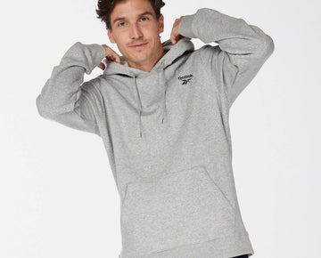 Reebok Men's Identity Fleece Pullover Hoodie Gray Size 2XL MSRP $50