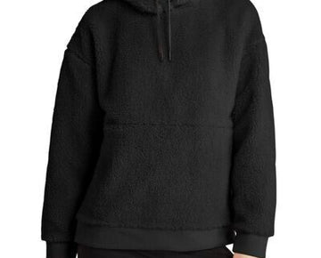 Timberland Womens Faux-Sherpa Hoodie black Size XL MSRP $118