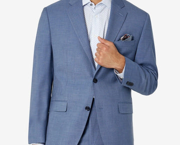 Sean John Mens Classic Fit Floral Suit Jacket Blue Size 38S MSRP $360