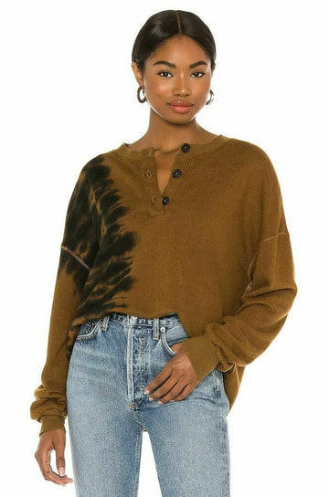 n:PHILANTHROPY Womens Pratt Crewneck Sweater, Size S, Brown MSRP $198