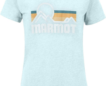 Marmot Women's Coastal Tee SS Corydalis Blue Heather Size XS