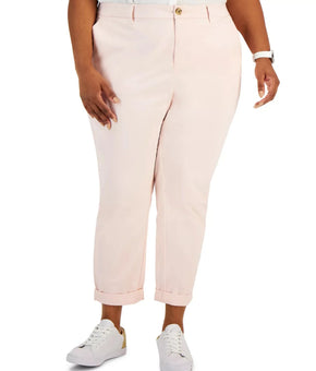 Tommy Hilfiger TH Flex Plus Size Hampton Chino Pants Pink Size 14W MSRP $80