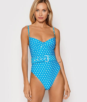 MICHAEL MICHAEL KORS Blue CYAN U-WIRE ONE PIECE Blue Size 6 MSRP $130