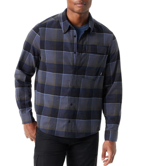 Bass Outdoor Men Regular fit Long Sleeve Button-Up Shirt Large Blue Plaid