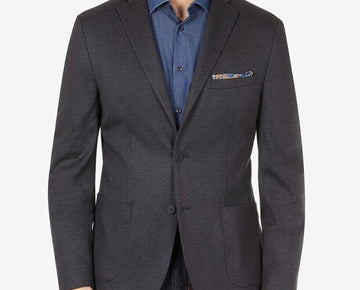 Calvin Klein Men's Slim-Fit Knit Suit Jacket Gray Size 36 REG