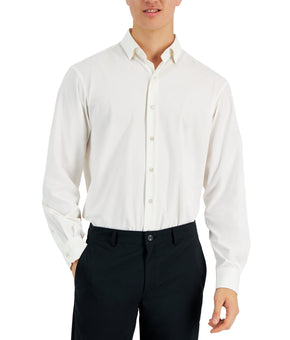 Alfani Men's Regular Fit Travel Ready Solid Dress Shirt, Created for Macy's