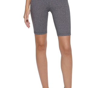 DKNY Womens Heathered Biker Shorts Heather Gray Size M MSRP $40