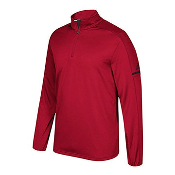 adidas Game Built Long Sleeve Quarter-Zip Top - Men's Multi-Sport Size L Red