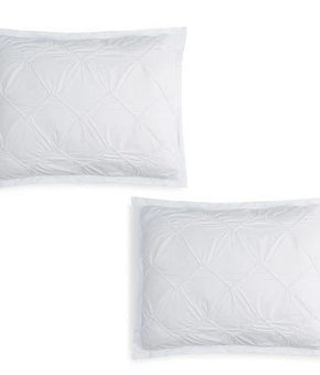 Sky HOME Bedding Smock Textured Chevron Cotton Pillow Sham KING White 2PK $110