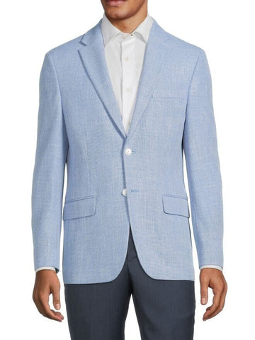 TOMMY HILFIGER Men's Slim-Fit Solid Weave Woven Blazer Blue Size 40L MSRP $295