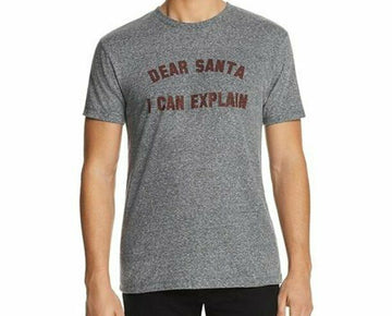 Kid Dangerous Men Dear Santa Short Sleeve Tee Heather Grey Size XL