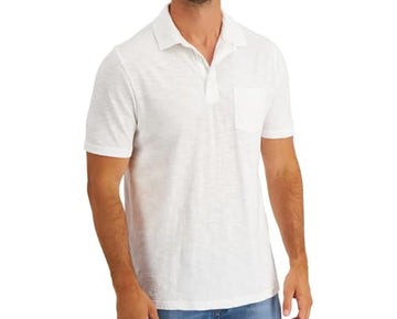 Club Room Mens Slub Short Sleeve Polo White Size XXL