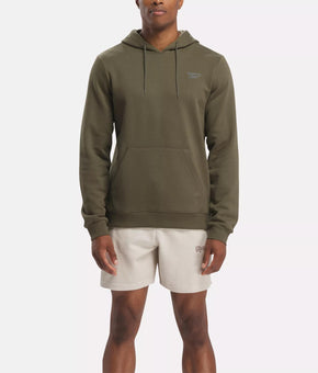 Reebok Identity Fleece Over-the-Head Hoodie Olive Green Size L