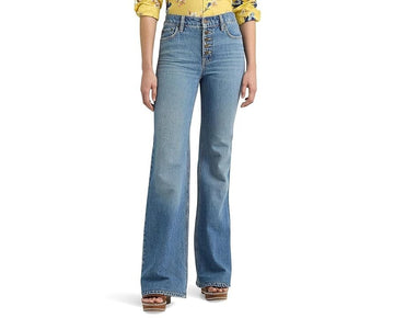 Lauren Ralph Lauren High-Rise Flare Jean Blue Size 12 MSRP $165