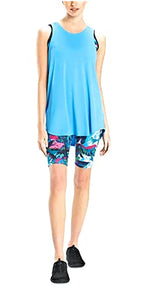 Josie Natori Women's Active Layering Elements Tank Top Blue Size Small