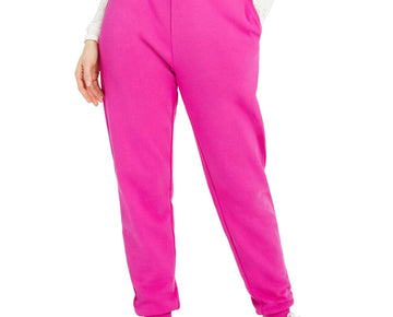 Guess Eco Amber Curved Logo Jogger Pants Womens Pink SIze M MSRP $79