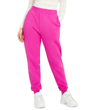 Guess Eco Amber Curved Logo Jogger Pants Womens Pink SIze M MSRP $79