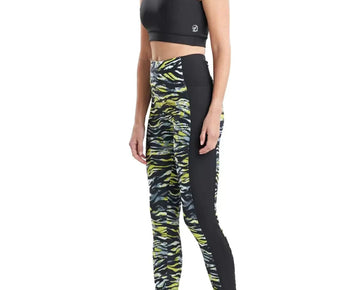 Josie Natori Womens Solstice Full Leggings Size XS Black Green $68