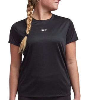 Reebok Women Active Identity Performance Logo Tech T-Shirt Black Size S