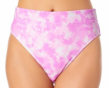 California Waves Juniors Pink Printed High-Waist Bikini Bottoms Size XL
