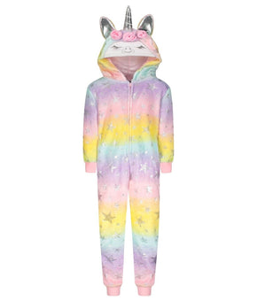 Max & Olivia Toddler Girls Unicorn Footed Pajama One Piece Pink Size 3T