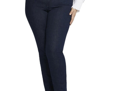 NYDJ womens Plus Marilyn Rinse Straight Jean, Size 16W Navy