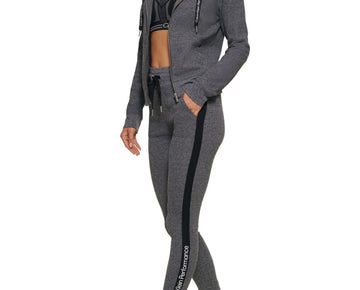 Calvin Klein Performance Women's Zip-Up Thermal Hoodie Gray Size M MSRP $70