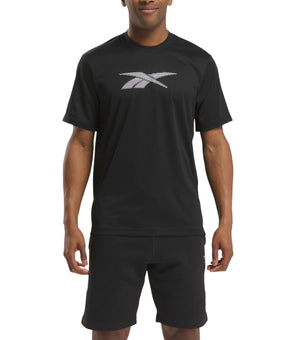 Reebok Mens Regular fit Short Sleeve Graphic T-Shirt Shirt Medium Black Solid