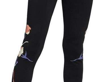 adidas Women's Floral Leggings Black Size S MSRP SALE $45