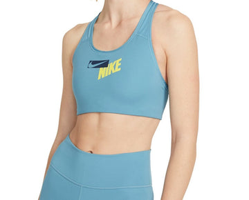 Nike Womens Logo Racerback Medium Impact Blue Sports Bra Size XL MSRP $40