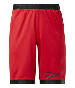 REEBOK Mens Regular fit Casual Mesh Basketball Shorts Small Red Solid