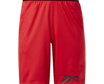 REEBOK Mens Regular fit Casual Mesh Basketball Shorts Small Red Solid