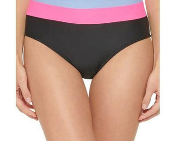 Dkny Women's Colorblocked High Waist Bikini Bottoms Swimsuit Gray Size XS