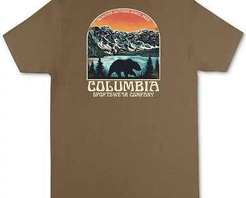 Columbia Men's Commute Landscape Logo Graphic T-Shirt light Brown Size 2XL $28