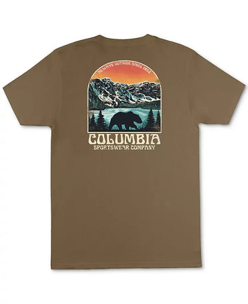 Columbia Men's Commute Landscape Logo Graphic T-Shirt light Brown Size 2XL $28